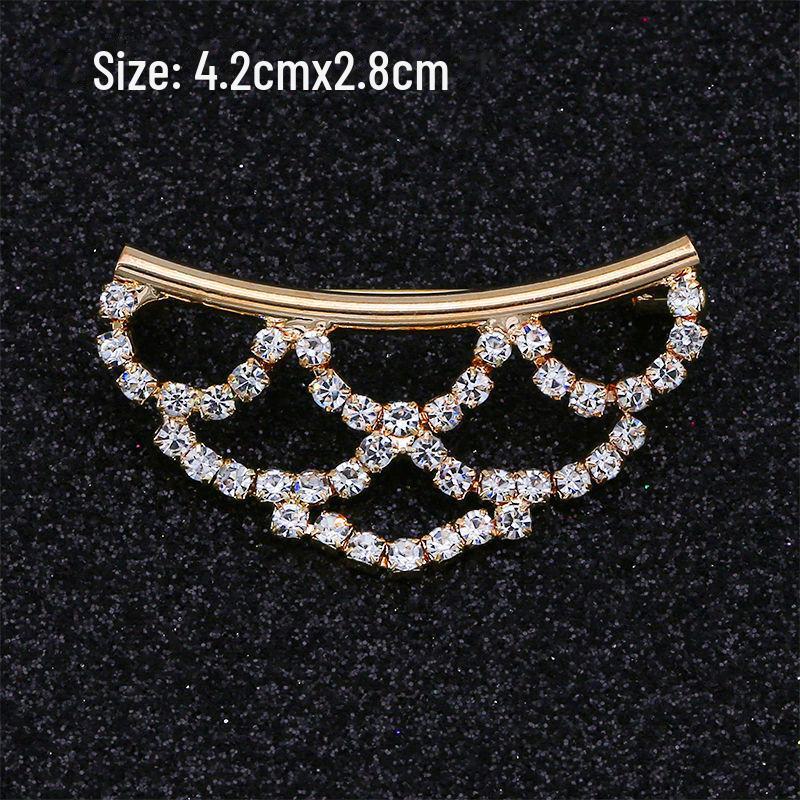 Модная брошь с бантом: Металлические украшения с жемчугом и стразами в виде цветка