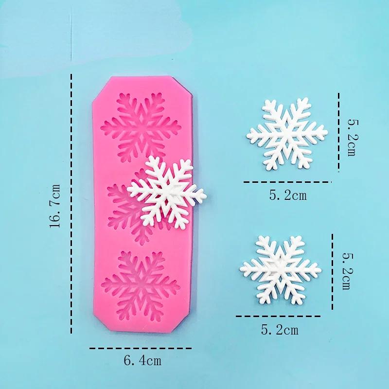 Рождественские украшения для торта Снежинка кружево Шоколадная вечеринка Зимний подарок DIY Выпечка Кулинария Украшения Инструменты Силиконовая форма