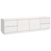 814320 vidaXL Meuble TV Blanc 176x37x47,5 cm Bois de pin massif