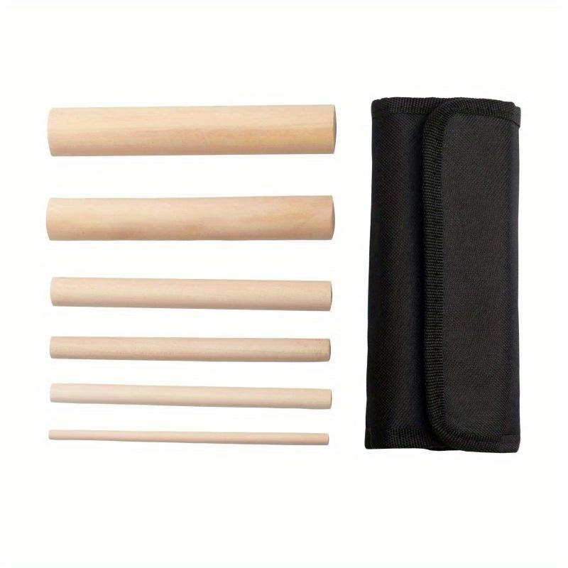 6 шт. Деревянный набор оправок с сумкой для хранения для рукоделия для формовки проволоки Деревянные стержни для DIY Аксессуары для быстрой намотки
