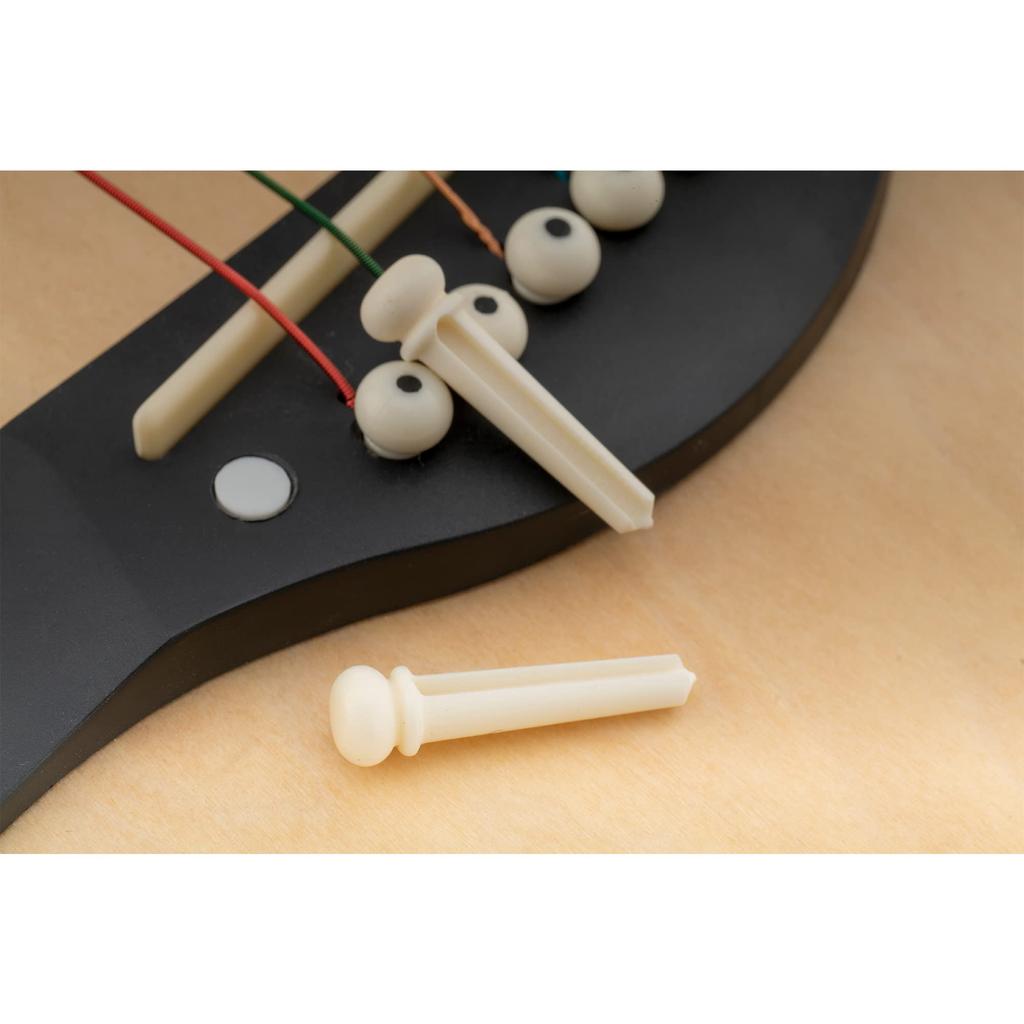 Musiclily Cow Bone Guitar Bridge Pin End Pin for Acoustic White of Guitar, (Pack 6)