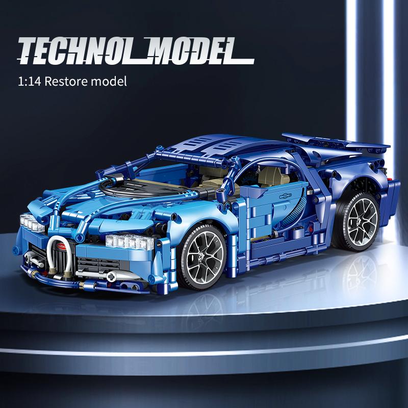 Городской скоростной гоночный автомобиль, Bugattied Chiron, сложный вызов MOC, технические 42083, строительные блоки, модель игрушки, кирпичи для детей