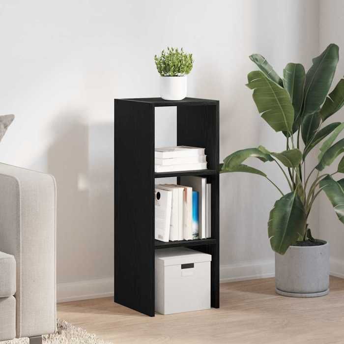 VidaXL Bibliothèque empilable chêne noir 30x30x80 cm bois d'ingénierie, étagère, étagère à livres, support de livre, armoire 858805