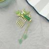 Blue Butterfly Tassels Insert Comb Clip Vintage Elegant Women Girls Ponytail Hair Clip Flower Leaf Tassel Hairpin Styling Tools
