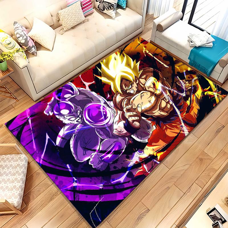Anime D-Dragon Ball Game Cartoon Living Room Non-Slip Area Rug Soft Carpet for Bedroom Kids Playroom Sofa,Home Decor Doormat