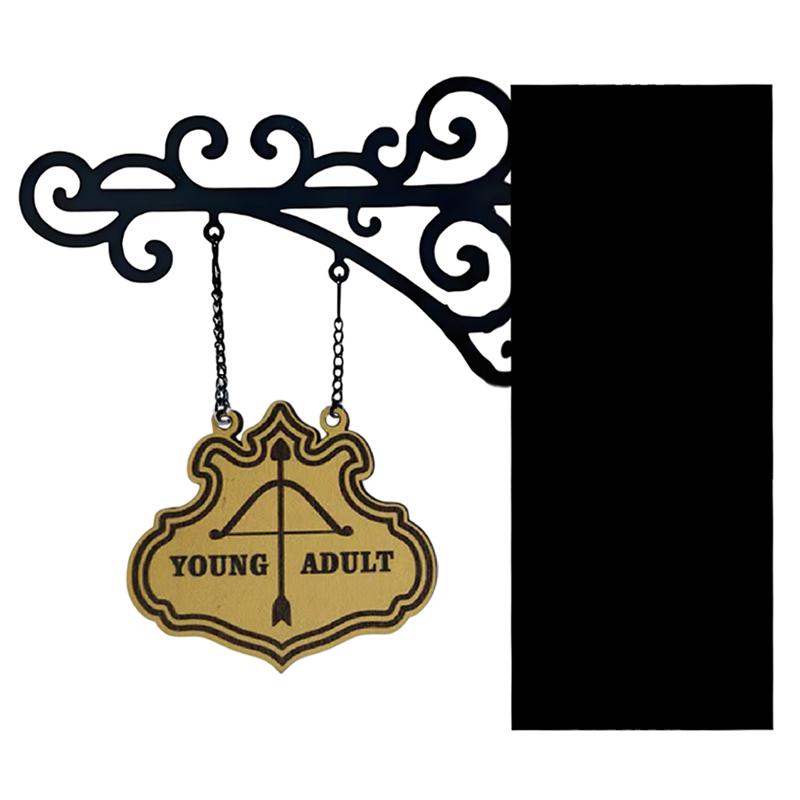 Book Nook Tavern Signs Literary Hanging Sign Readers Genre Shelf Labels Book Decor Bookshelf Signs Halloween Decor