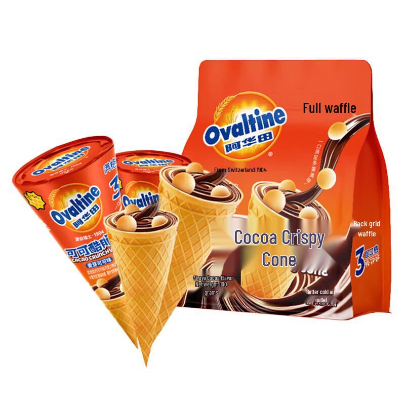 Ovaltine Хрустящие вафельные рожки с какао