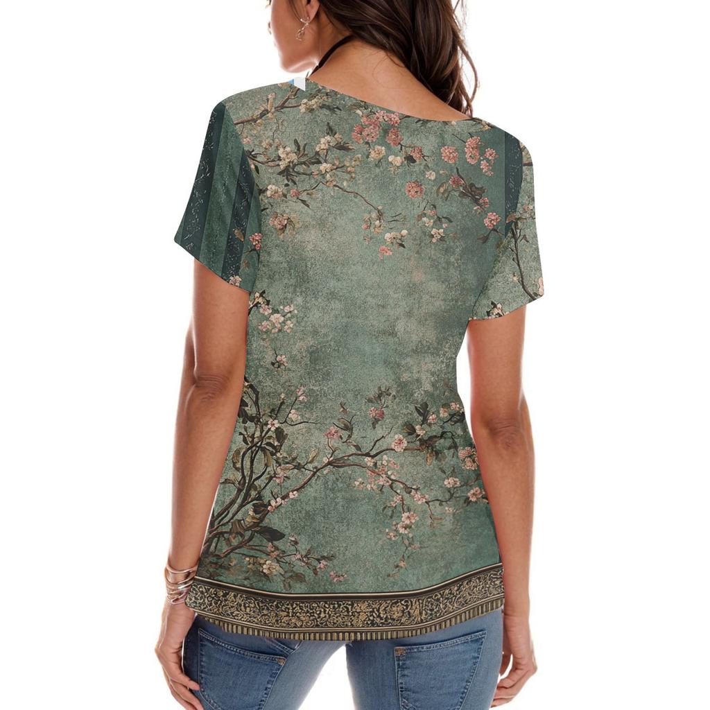 Женская мода повседневная футболка с круглым вырезом и короткими рукавами, топ, футболка, топ