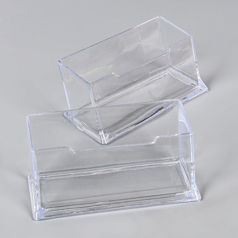 Канцелярские товары Пластиковый чехол для визиток Креативный прозрачный акриловый настольный органайзер для хранения карточек Держатель для визиток