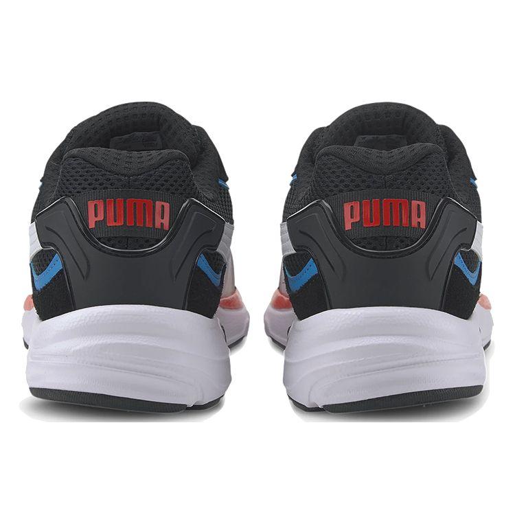 Puma Axis Plus Round Toe Lace-Up Shock Absorbing Non-Slip Lightweight Low-Top Running Shoes Unisex Sneaker White Black Blue 370286-08