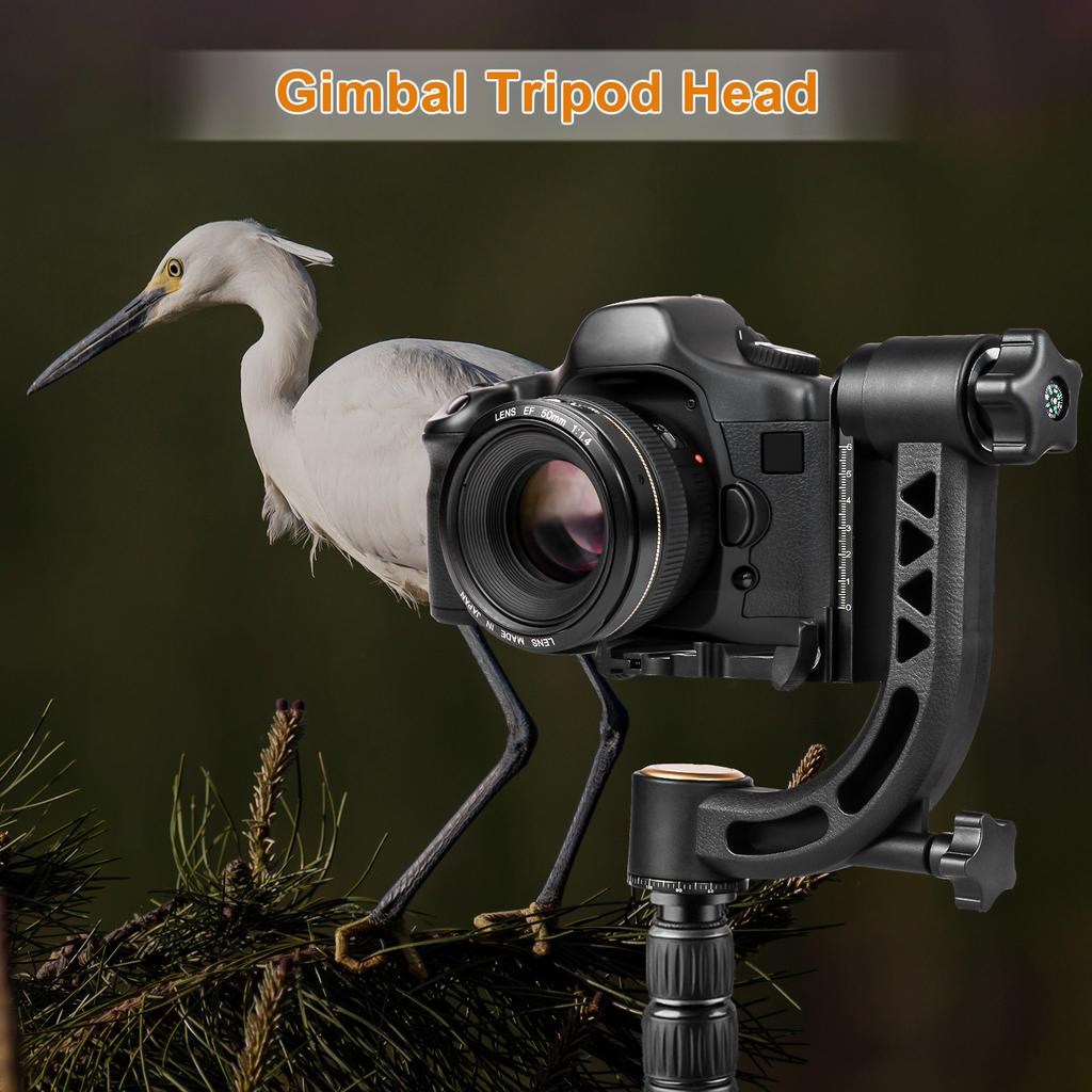 Сверхмощная панорамная головка штатива с поворотом на 360 градусов из алюминиевого сплава, грузоподъемность 15 кг/33 фунта с 1/4 дюйма