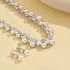Elegant Pearl Jewelry Set Multi-layer Rhinestone Choker Fashion Pearl Dangle Earrings  Daily