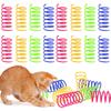 16pcs Cat Coil Toy Lasting Plastic Spiral Spring Cat Toy Interactive Cat Toy Creative Cat Activity Toy Cat Bouncing And Train Fun Gift