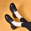 Round Head Small Leather Shoes Women's 2024 Spring Special Large Size Black First Layer Cowhide Basic Foot Loafers Are Specially Supplied by the Entit