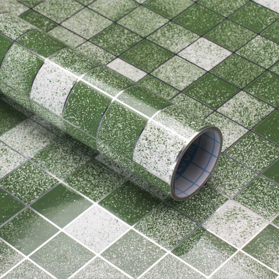 0.45x3M Мозаика Анти-масло Термостойкие Кухонные Обои Варочная панель Столешница Ящик Алюминиевая фольга Водонепроницаемые Наклейки на стены