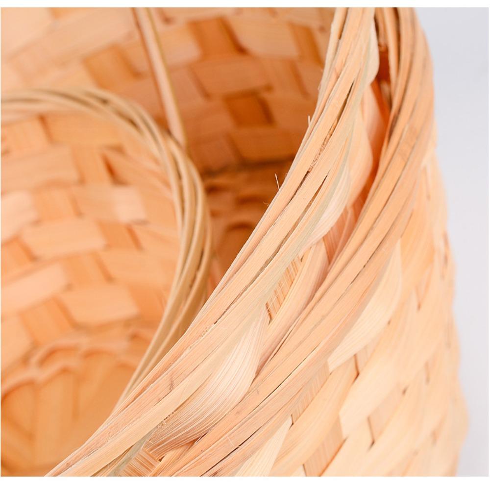 Large Capacity Fruit Storage Bin Handmade Bamboo Flower Basket High Quality Storage Basket