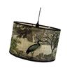 Bamboo Drum Lampshade for E27 Light Fixture 11.8" Top X Bottom 8" High
