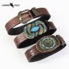 Bohemian Style Western Denim Embossed Pu Belt Jeans Fashion Waist Belt Women