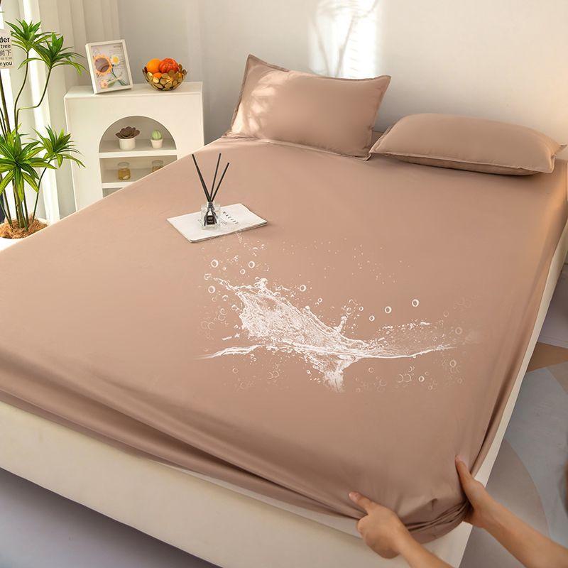 100% водонепроницаемая хлопковая простыня с резинками. Нескользящие регулируемые наматрасники для односпальной двуспальной кровати размера «king-size», 150/180/200 см.