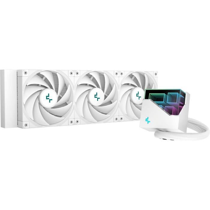 DEEPCOOL - LT720 - Watercooling AIO - Ventilateurs 120mm - Éclairage ARGB blanc Intel AMD - Blanc