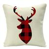 Festive Christmas Cushion Cover Featuring Adorable Reindeer And Snowflakes Design