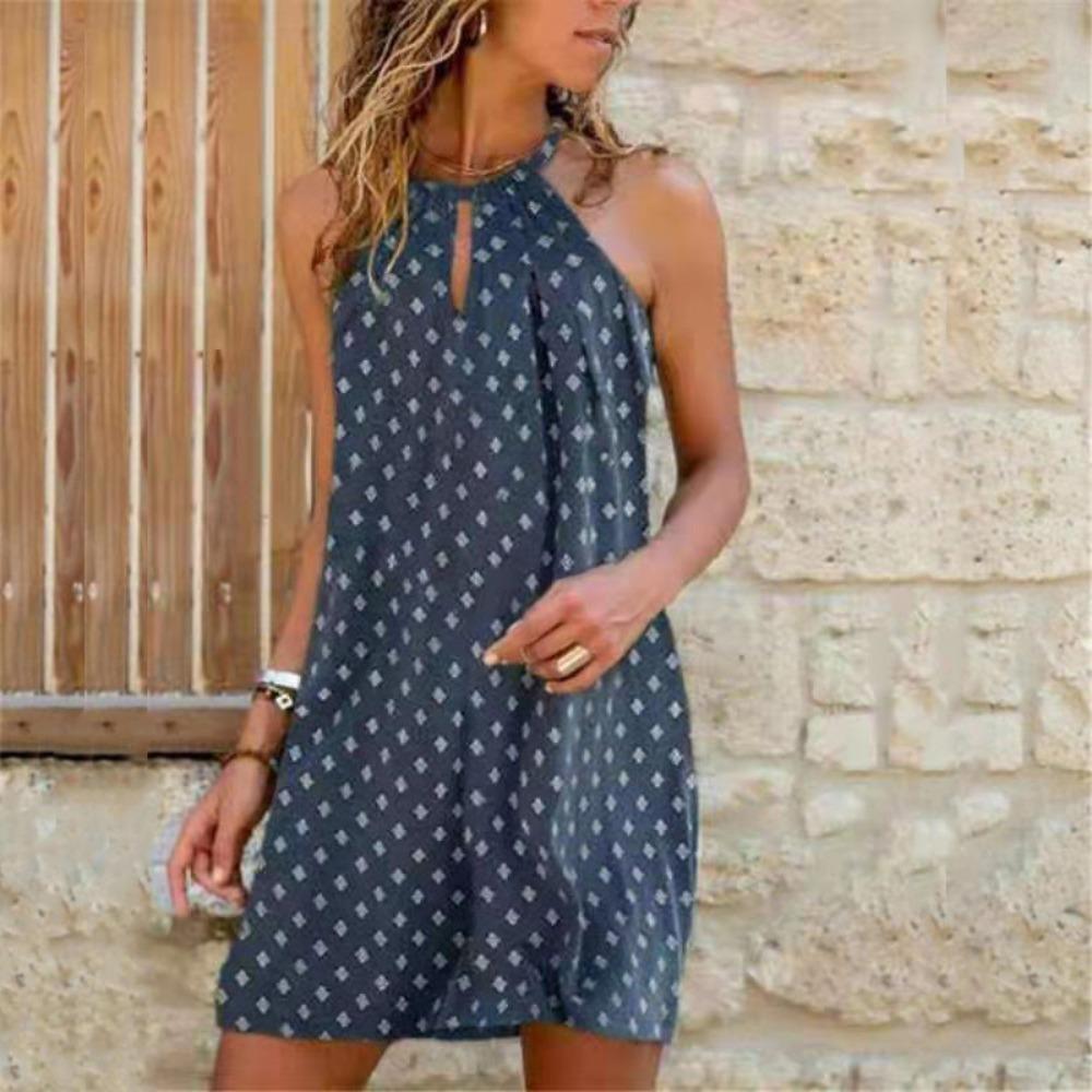 Summer Halterneck Sexy Printed Dress