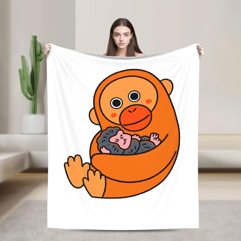 Soft Bedding Throws Travel Monkey Punch Blanket Flannel Bedspread For Bedroom Trend Sofa Bed Cover