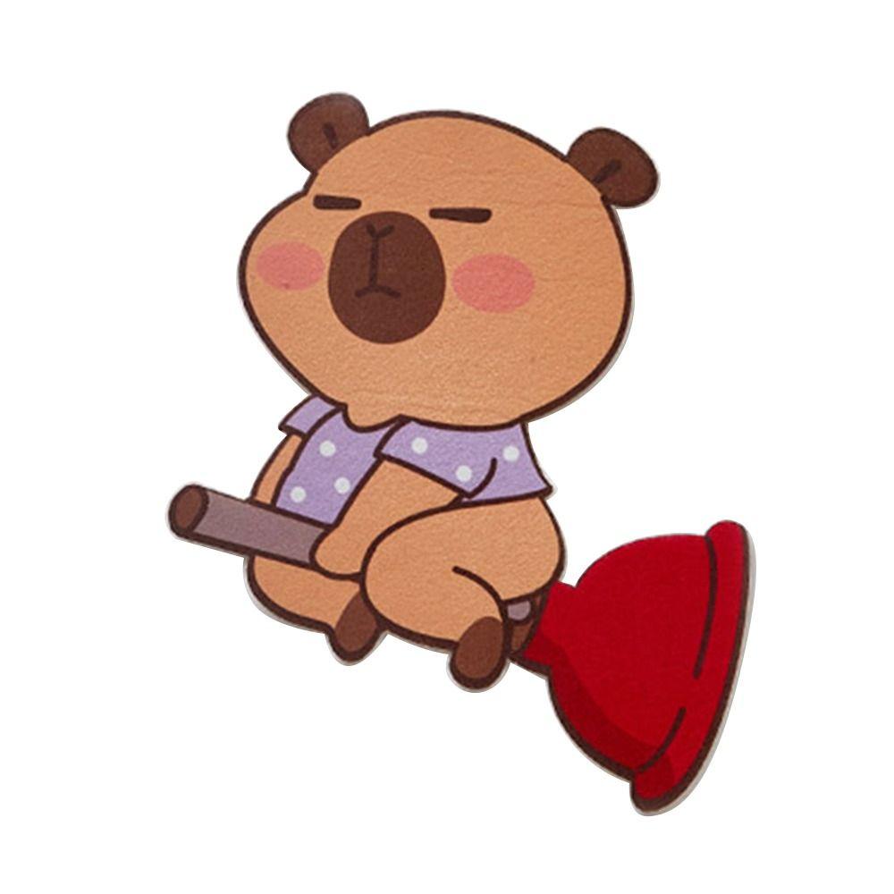 Cartoon Animal Toilet Decoration Sticker Rose Lemon Jasmine Fragrant Eco-friendly Toilet Sticker Wall Stickers Plush Paper