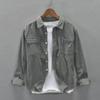 Men's Casual Corduroy Long Sleeve Jacket - Hong Kong Style, Autumn Fashion, Versatile and Loose Fit