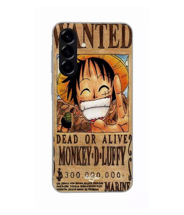 Coque - Maniacase - Samsung Galaxy A56 - Silicone - Souple - Wanted Poster Monkey D. Luffy