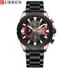 CURREN New Top Men's Watches Trendy Men's Waterproof Watches Six -needle Chronograph, Multi -functional Fashion Stream Steel Belt Watch