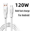 Super Fast Charge 6A Type-C Braided Data Cable for Huawei, Apple, Android - 120W