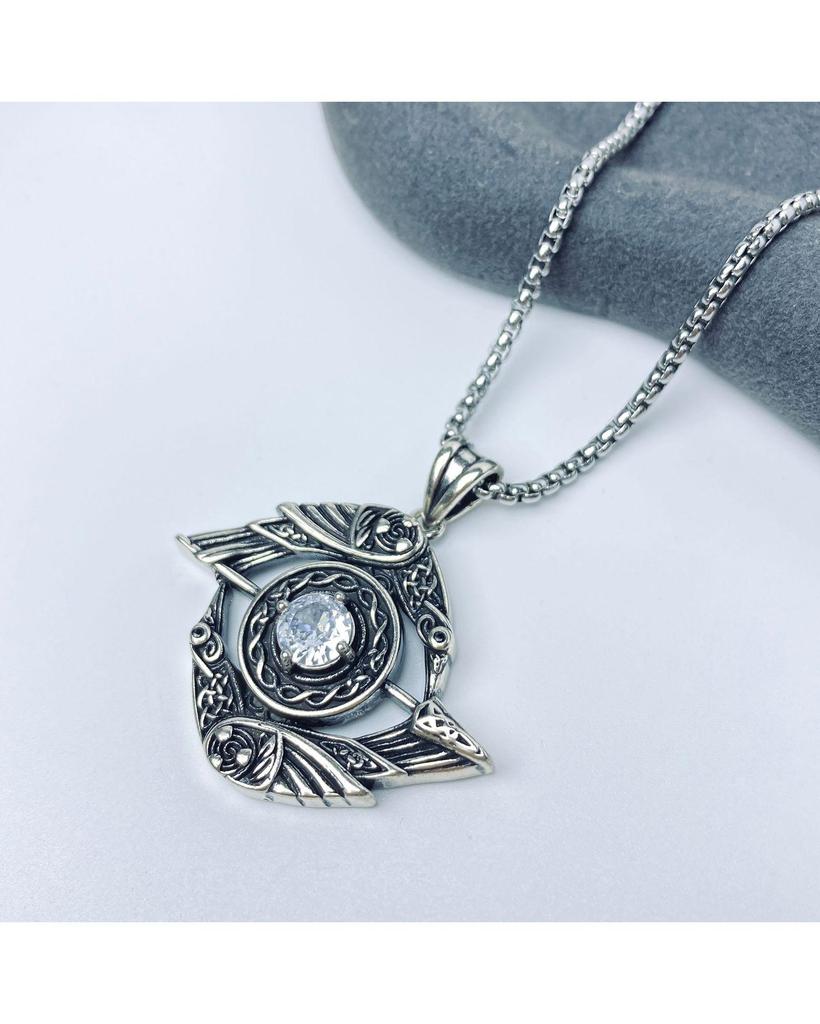 Ретро-треугольная подвеска с кельтским узлом Xiweier с подвеской из меди и циркона