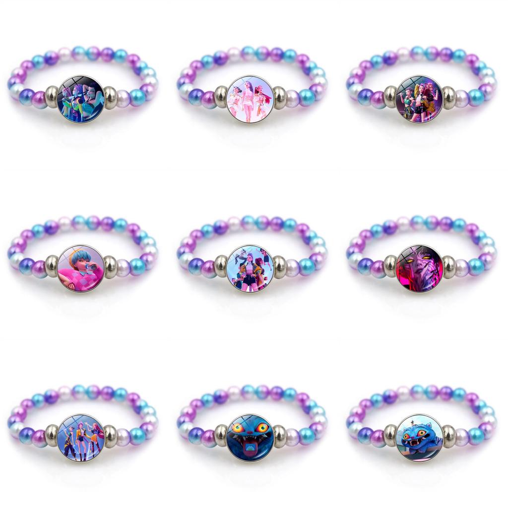 K-pop Охотник на демонов Ручная цепочка с цветными полимерными бусинами для подарка и сувенира из путешествия