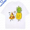 Pineapple Belongs on Pizza TShirt Funny Food Lover Pun Casual Fun Meme Y2k Clothes Streetwear Graphic T Shirts Oversize Tee