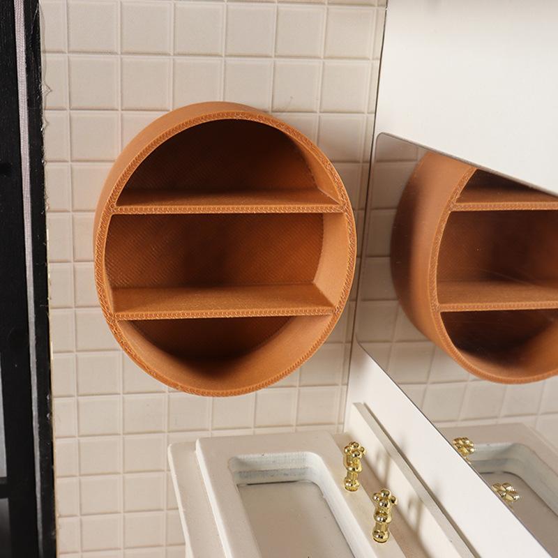 1/12 Кукольный домик Настенный шкаф Полки для дисплея Стеллаж для хранения Модель Мебель для гостиной кукольного домика Украшение Аксессуар для кукольного домика