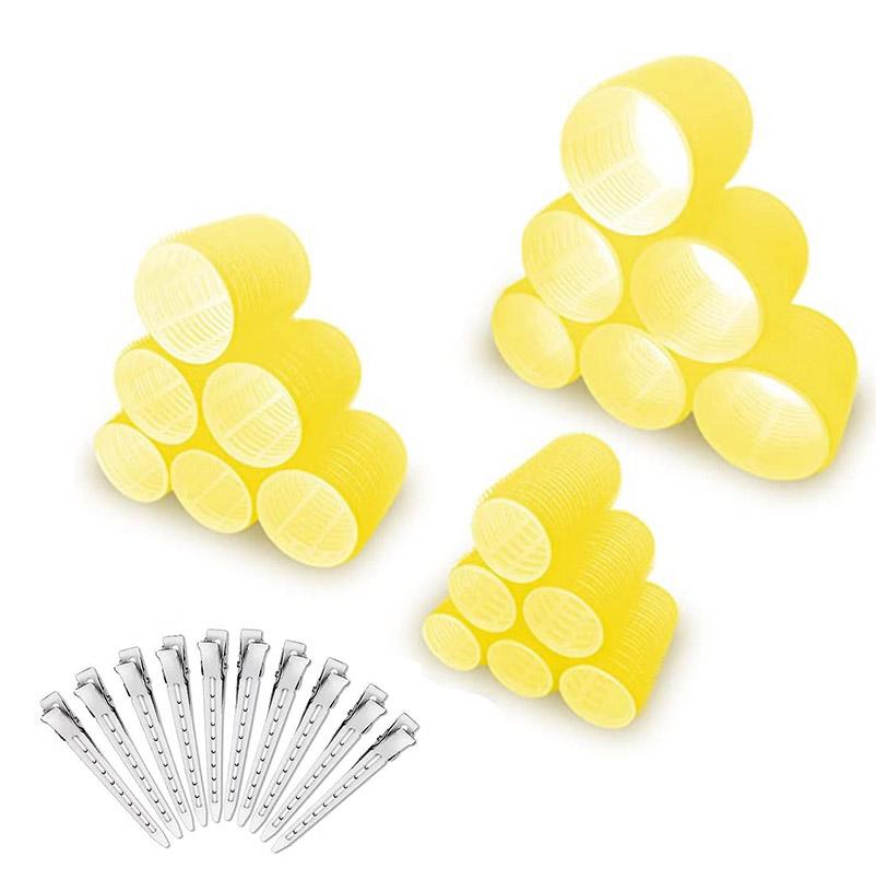 28pcs/set Self-Grip Hair Rollers Heatless Hair Curlers No Heat Hair Bangs Volume Self-adhesive Hook Curlers DIY Styling Tools