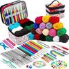 105 Piece Crochet Set, Complete with DIY Hand Woven Needle and Thread Tools, Including Yarn Storage Bag TPR Crochet Set
