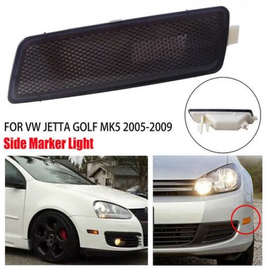Left Fits 2006-09 VW MK5 RABBIT GTI JETTA Front Bumper Side Marker Light Bezel