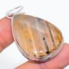 Natural Montana Agate Gemstone Handmade 925 Sterling Silver Pendant 2.17" G6f03