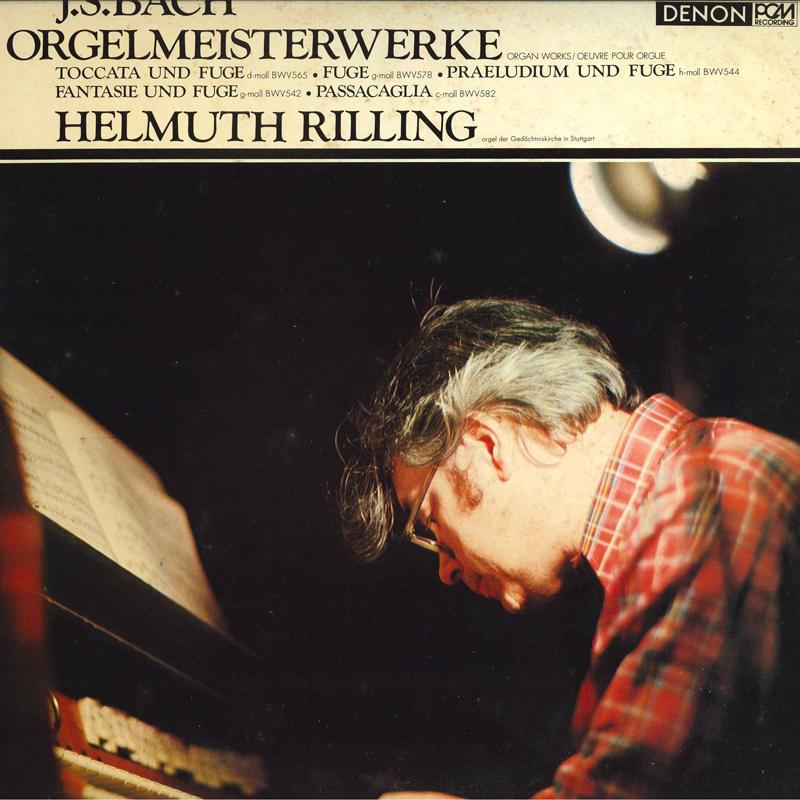 Виниловая пластинка HELMUTH RILLING Бах Органные шедевры OX7027 DENON 1975 Япония Классическая Б/у