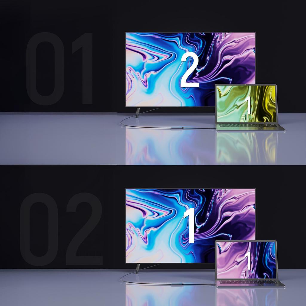 Adapter przejściówka USB-C - HDMI 4K 60Hz - czarny