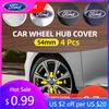 Car Sticker Hot For Ford New 54mm 4pcs Car Wheel Center Hub Metal Emblem Cap Cover for Ford Focus 2 Mk3 F150 Mondeo C-Max Fusion