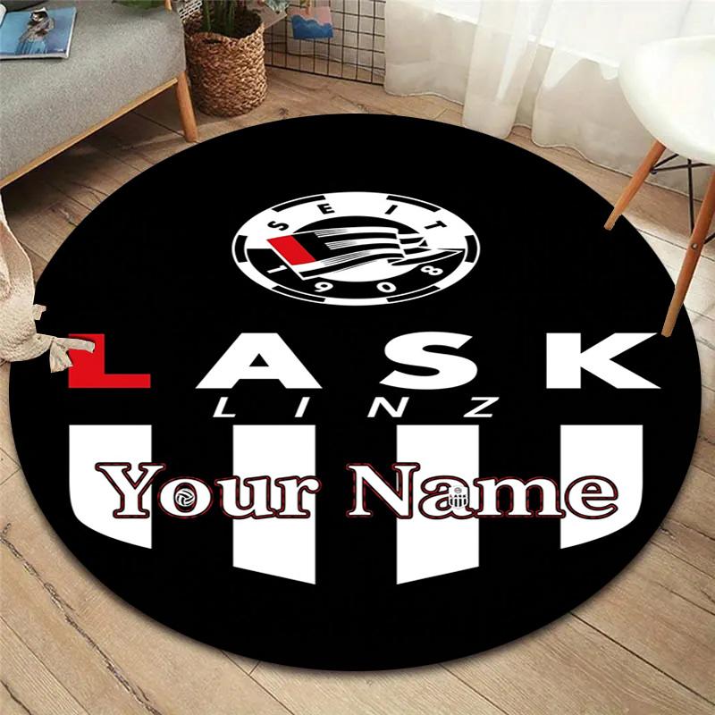 Ask Name Badge Custom Name Round Area Rug Carpet Rug For Living Room Bedroom Sofa Playroom Decor Nonslip Floor Mat