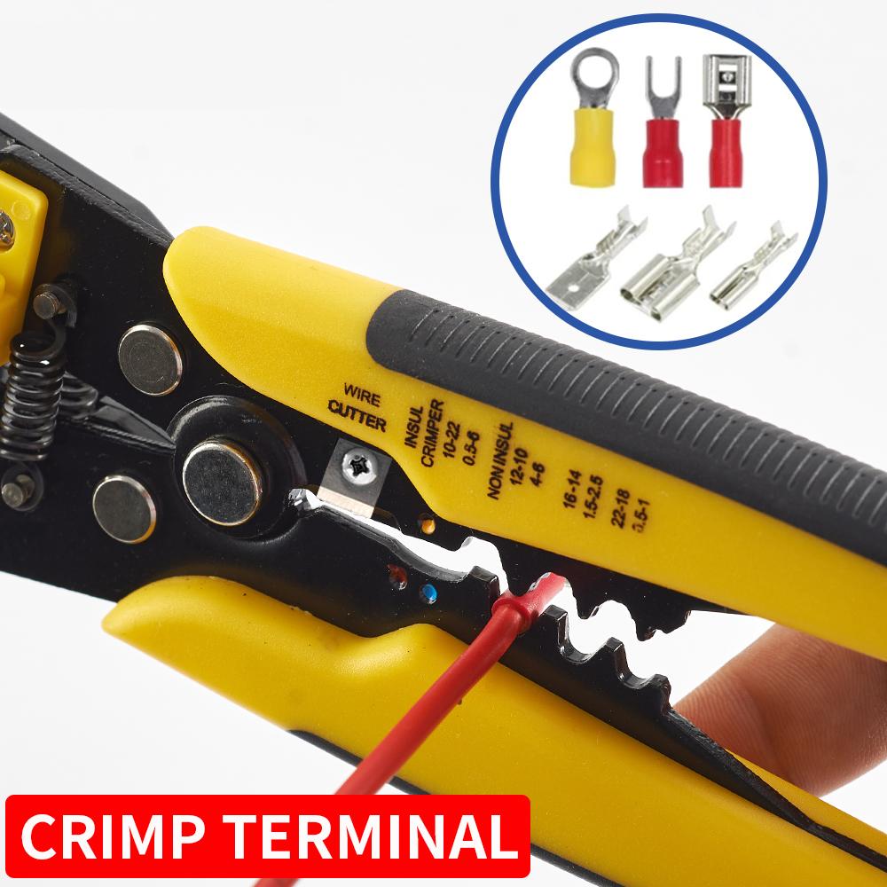 Professional Electrician Wire Tool Cable Wire Stripper Cutter Crimper Automatic Crimping Stripping Plier