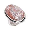 Laguna Lace Agate Gemstone Handmade 925 Sterling Silver Ring Size 7.5 z3Z52