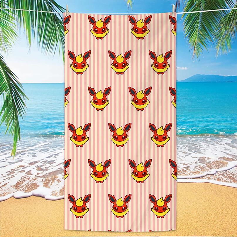 Microfiber Cartoon Printed Beach Towel Quick Absorbent Bath Towel For Adults Kids Swimming Seaside