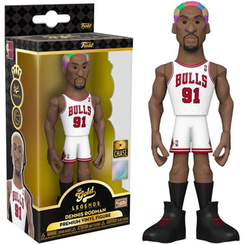 Легенды НБА: Dennis Rodman 5-дюймовые виниловые пластинки Gold Chase поставляются 1 из 6