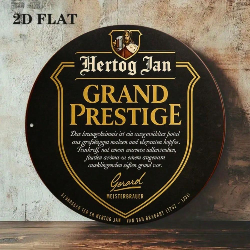 Круглый винтажный металлический знак Hertog Jan на немецком языке для бара, настенный плакат
