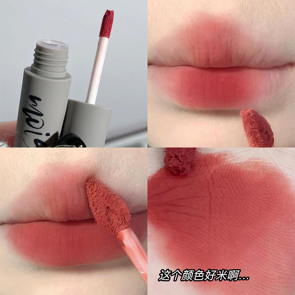 Бархатная матовая помада для губ, стойкая, не выцветающая, высокопигментированная, гладкая помада для студентов, оптовая продажа